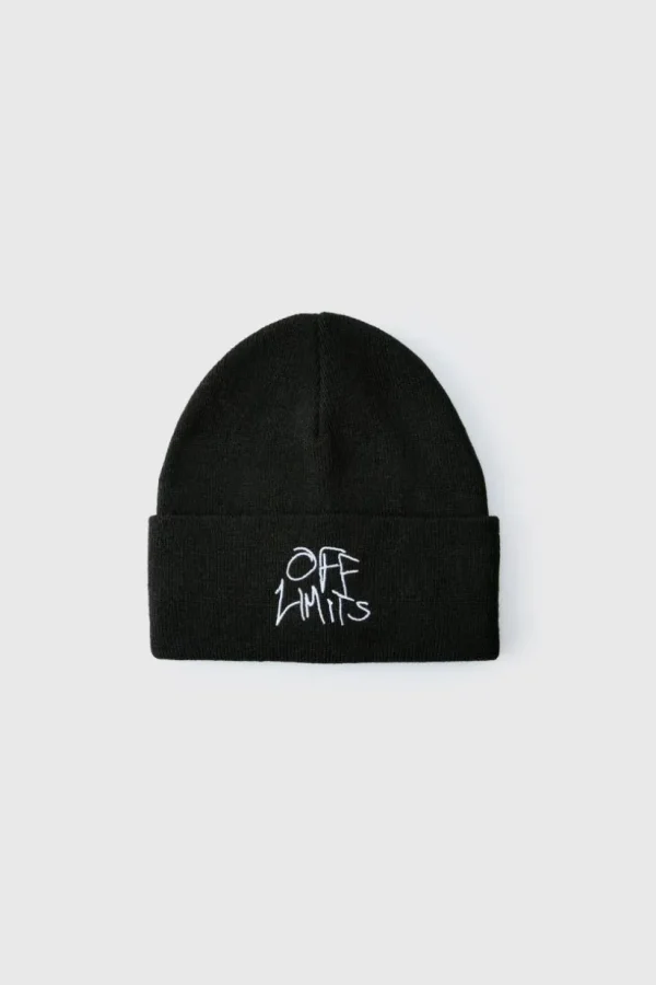 boohooMAN Off Limits Script Beanie | Hats & Caps