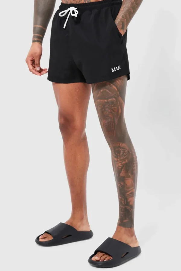 boohooMAN Original Man Short Length Swim Shorts | Trousers | Shorts