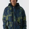 boohooMAN Oversized Abstract Print Hooded Bomber Jacket In | Man | Coats & Jackets