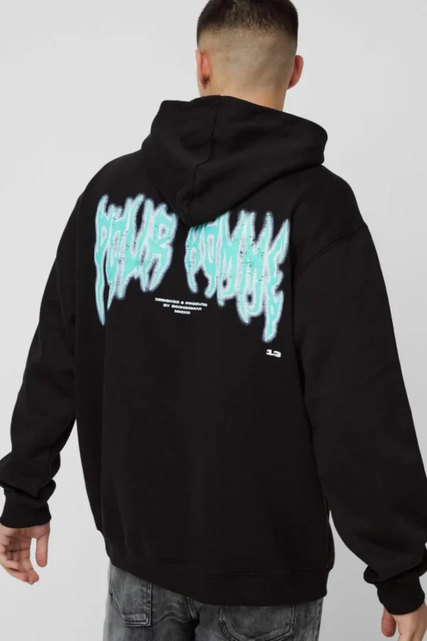 boohooMAN Oversized Angel Graphic Hoodie | Hoodies & Sweats