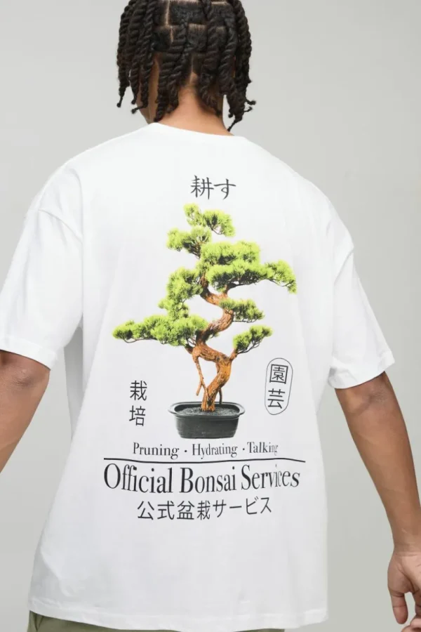 boohooMAN Oversized Bonsai Tree Graphic T-Shirt | Hoodies & Sweats | T-Shirts