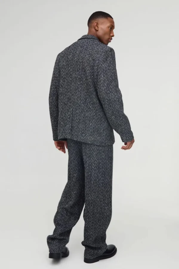 boohooMAN Oversized Boucle Boxy Blazer | Suit Blazers | Suits & Tailoring