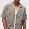 boohooMAN Oversized Boucle Dropped Revere Shirt | Shirts | Going Out Shirts