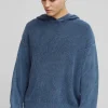 boohooMAN Oversized Boxy Acid Wash Knitted Hoodie | Knitwear | Going Out Knitwear