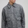 boohooMAN Oversized Boxy Boucle Harrington Jacket | Going Out Jackets | Going Out