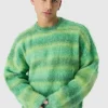 boohooMAN Oversized Boxy Brushed Ombre Stripe Knitted Jumper | Knitwear | Going Out Knitwear