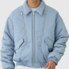 boohooMAN Oversized Boxy Collared Bomber Jacket In | Man | Coats & Jackets