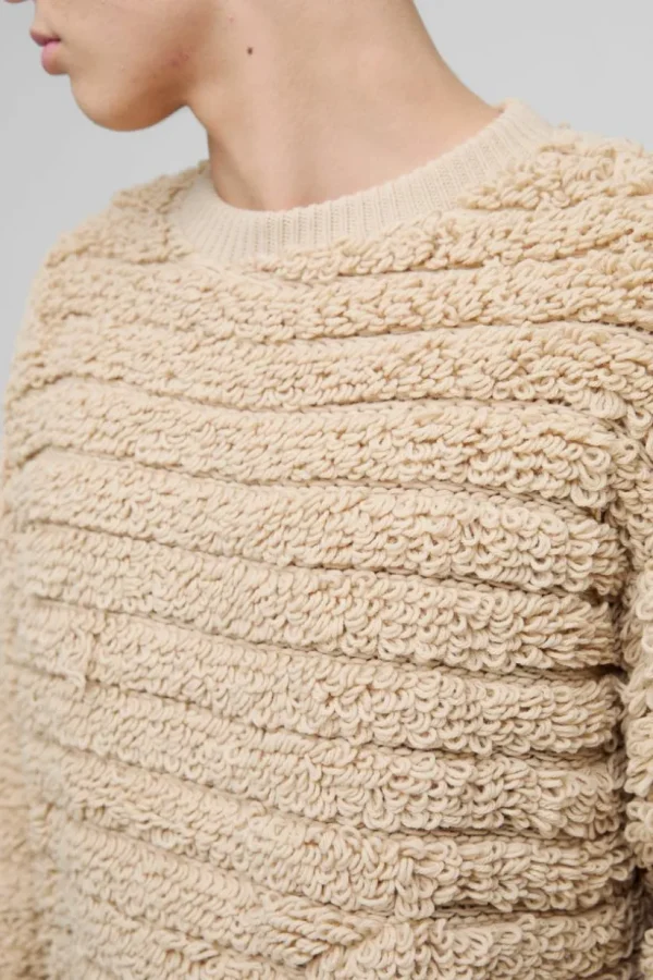 boohooMAN Oversized Boxy Distressed Textured Knitted Jumper | Knitwear | Going Out Knitwear