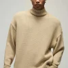 boohooMAN Oversized Boxy Dropped Shoulder Funnel Neck Knitted Jumper | Knitwear | Going Out Knitwear