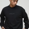 boohooMAN Oversized Boxy Extended Neck Heavyweight Sweatshirt | Hoodies & Sweats | T-Shirts