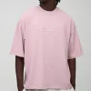 boohooMAN Oversized Boxy Extended Neck Peached Heavyweight T-shirt | Basics - Elevated