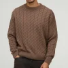 boohooMAN Oversized Boxy Fit Cable Knit Jumper | Knitwear | Going Out Knitwear