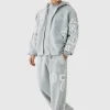 boohooMAN Oversized Boxy Floral Puff Print Zip Through Tracksuit | Tracksuits