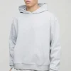 boohooMAN Oversized Boxy Heavyweight Interlock Hoodie | Man | T-Shirts