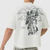 boohooMAN Oversized Boxy Heavyweight Half Sleeve Renaissance Printed T-Shirt | T-Shirts