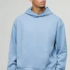 boohooMAN Oversized Boxy Heavyweight Interlock Hoodie | Hoodies & Sweats