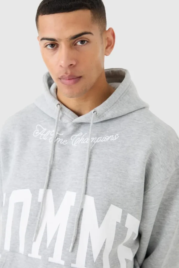 boohooMAN Oversized Boxy Homme Hooded Short Tracksuit | Tracksuits