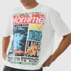 boohooMAN Oversized Boxy Homme Magazine Graphic T-Shirt | T-Shirts