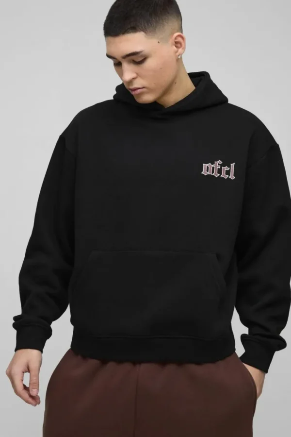 boohooMAN Oversized Boxy Large Scale Worldwide Hoodie | Hoodies & Sweats