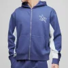 boohooMAN Oversized Boxy M Star Panelled Zip Through Hoodie | Hoodies & Sweats