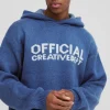 boohooMAN Oversized Boxy Official Slogan Knit Hoodie | Knitwear | Going Out Knitwear