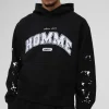 boohooMAN Oversized Boxy Paint Splatter Homme Hoodie | Hoodies & Sweats