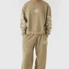 boohooMAN Oversized Boxy Paisley Print Sweatshirt Tracksuit | Tracksuits