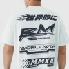 boohooMAN Oversized Boxy Print T-shirt With Rubber Badge | T-Shirts