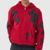 boohooMAN Oversized Boxy Spray Cross Zip Through Hoodie | Hoodies & Sweats