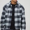 boohooMAN Oversized Boxy Western Check Collared Shirt | Shirts | Going Out Shirts