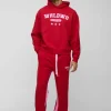 boohooMAN Oversized Boxy Worldwide Star Varsity Hooded Gusset Tracksuit | Tracksuits