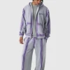 boohooMAN Oversized Boxy Zip Through Loopback Hoodie And Wide Jogger Tracksuit | Tracksuits