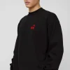 boohooMAN Oversized Cherry Embroidered Sweatshirt | Hoodies & Sweats