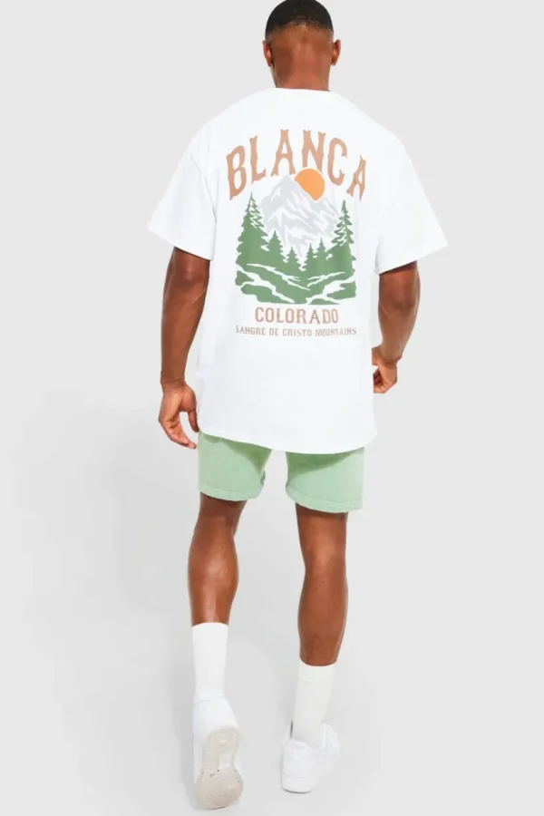 boohooMAN Oversized Colorado Mountains Graphic T-shirt | T-Shirts