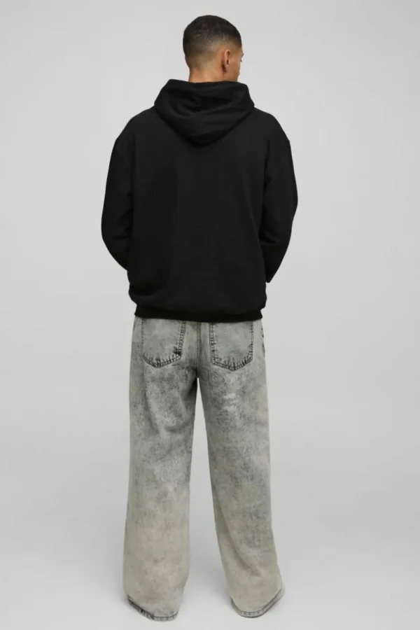 boohooMAN Oversized Death Row License Print Hoodie | Hoodies & Sweats | T-Shirts