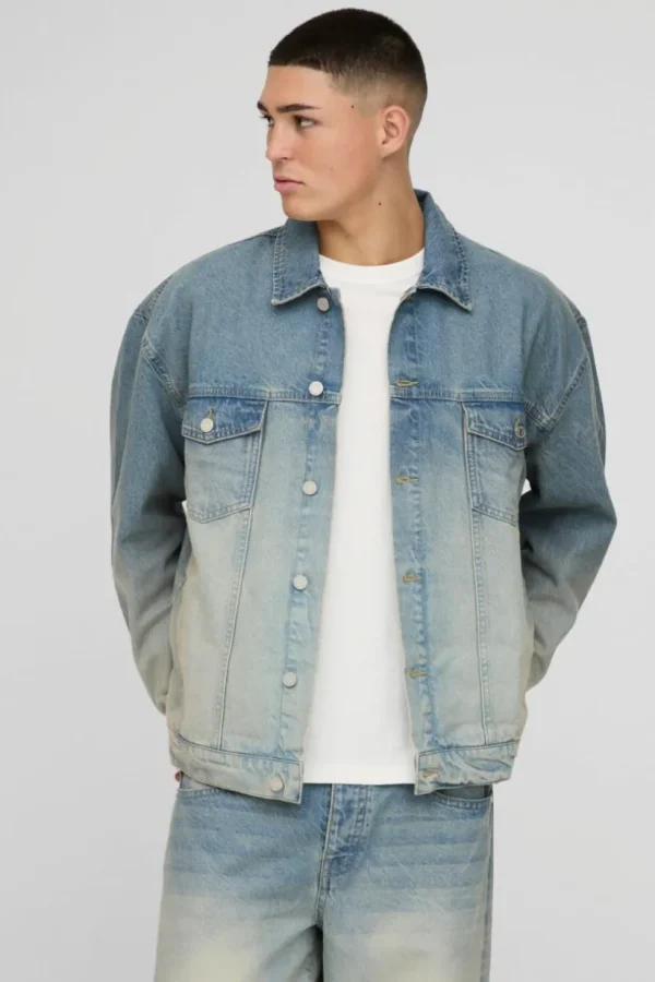 boohooMAN Oversized Denim Jacket | Man | Coats & Jackets