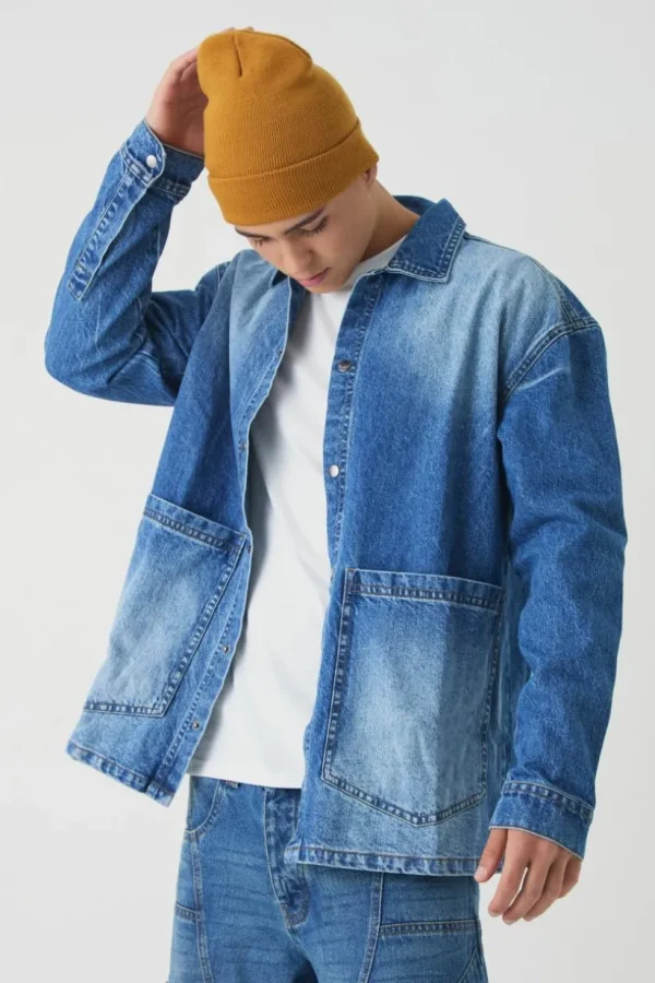 boohooMAN Oversized Denim Overshirt | Denim | Going Out Denim