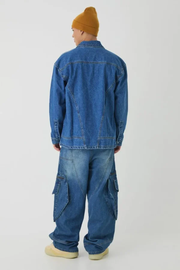 boohooMAN Oversized Denim Overshirt | Denim | Going Out Denim