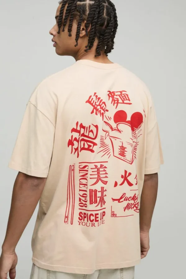 boohooMAN Oversized Disney Mickey Mouse Anime License T-Shirt | Hoodies & Sweats | T-Shirts
