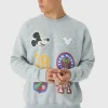 boohooMAN Oversized Disney Mickey Mouse Varsity License Print Sweatshirt | Hoodies & Sweats