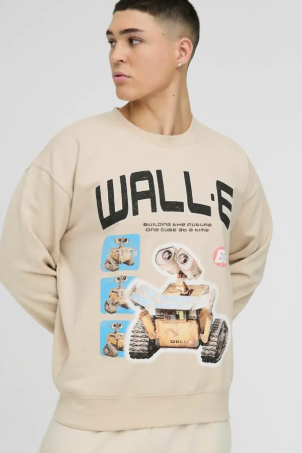 boohooMAN Oversized Disney Wall-E License Print Sweatshirt | Hoodies & Sweats | T-Shirts