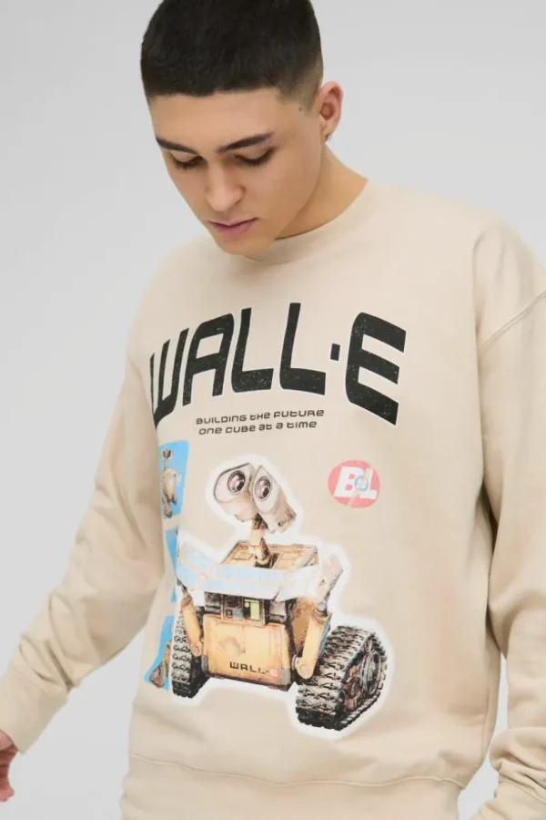 boohooMAN Oversized Disney Wall-E License Print Sweatshirt | Hoodies & Sweats | T-Shirts