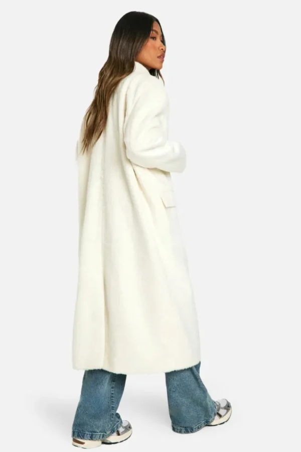 boohoo Oversized Double Breasted Wool Look Coat | Women Shirts | Foundation