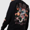 boohooMAN Oversized Dragon Floral Graphic Sweatshirt | Hoodies & Sweats