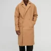 boohooMAN Oversized Drop Shoulder Double Breasted Overcoat In | Man | Coats & Jackets