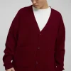 boohooMAN Oversized Dropped Shoulder Ribbed Knitted Cardigan | Knitwear | Going Out Knitwear