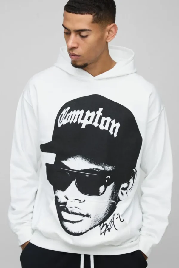 boohooMAN Oversized Eazy E Face License Print Hoodie | Hoodies & Sweats | T-Shirts