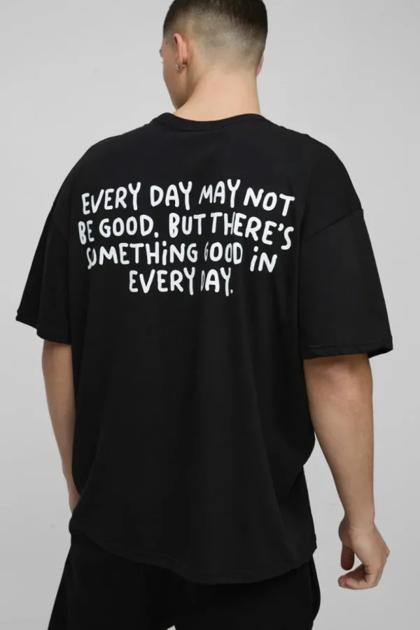 boohooMAN Oversized Everyday Text Graphic T-Shirt | Hoodies & Sweats | T-Shirts