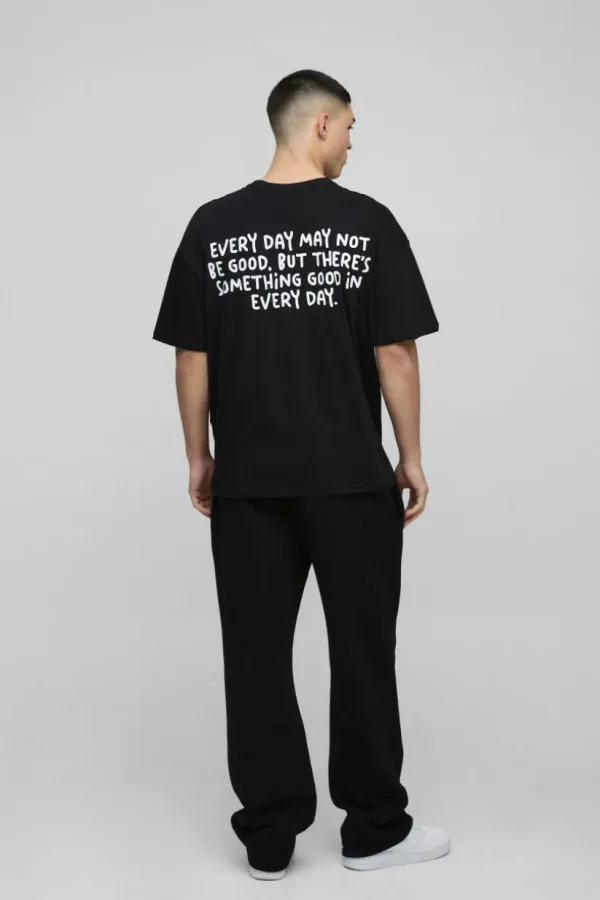 boohooMAN Oversized Everyday Text Graphic T-Shirt | Hoodies & Sweats | T-Shirts