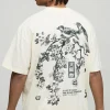 boohooMAN Oversized Extended Neck Blossom Floral Osaka Graphic T-Shirt | T-Shirts